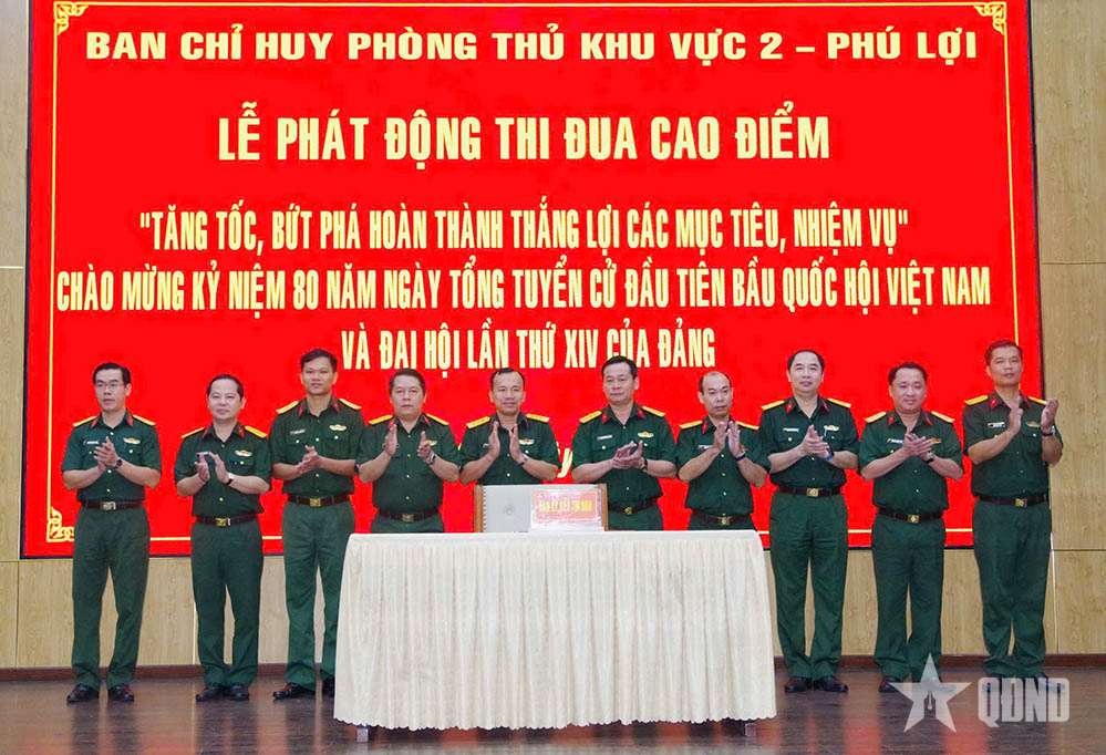 Ban chỉ huy Phòng thủ khu vực 2 - Phú Lợi phát động đợt thi đua tăng tốc, bứt phá
